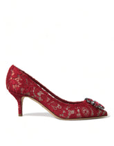 Dolce & Gabbana Red Taormina Lace Crystal Heels Pumps Shoes -   -  Dolce & Gabbana.